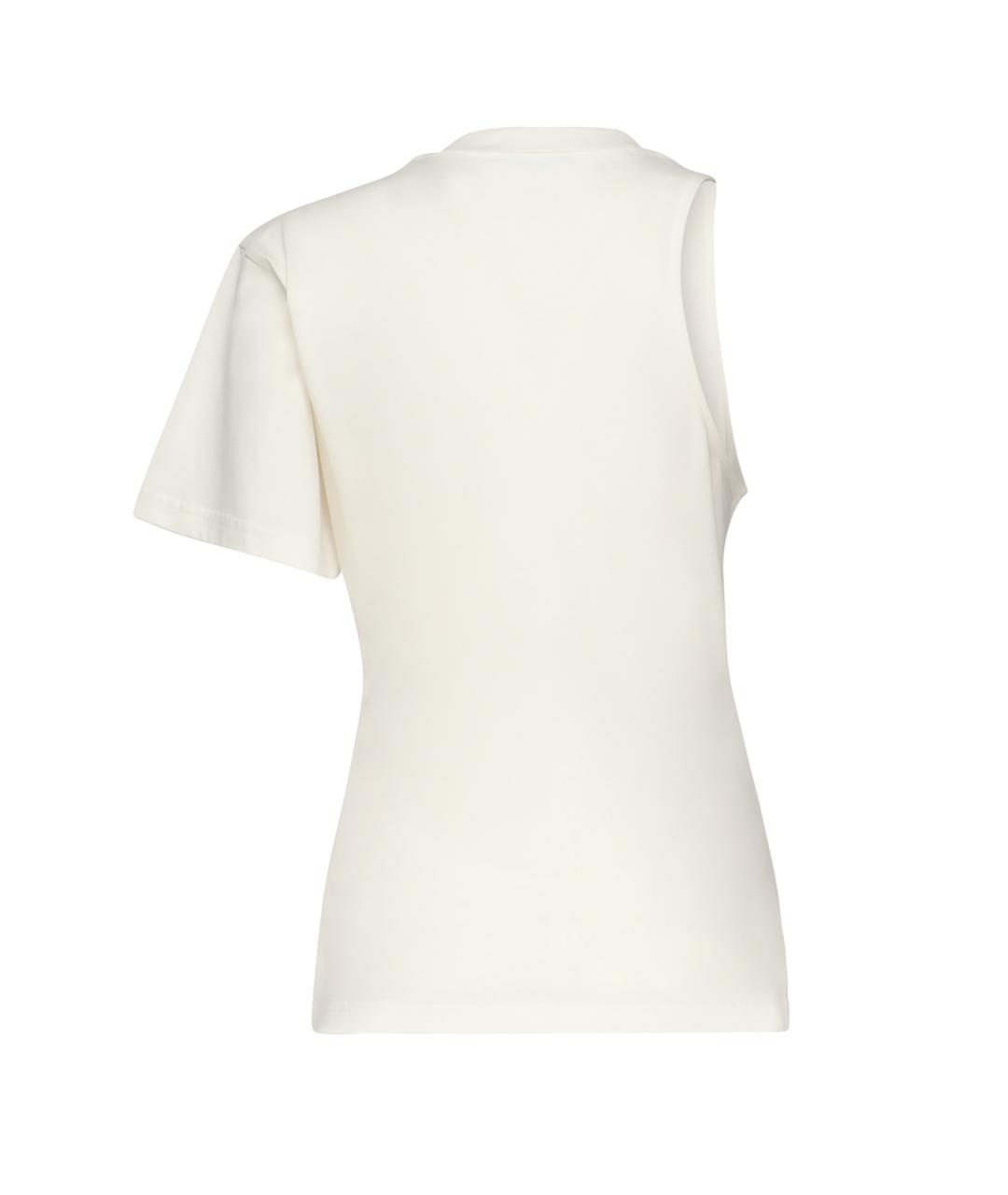 COURREGES Белая хлопковая футболка, фото 3