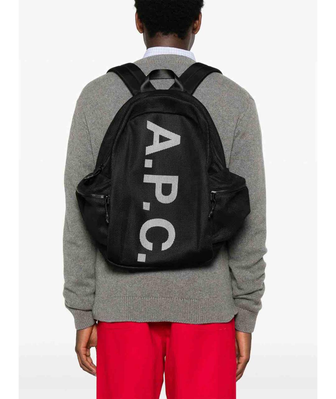 A.P.C. Черный синтетический рюкзак, фото 5
