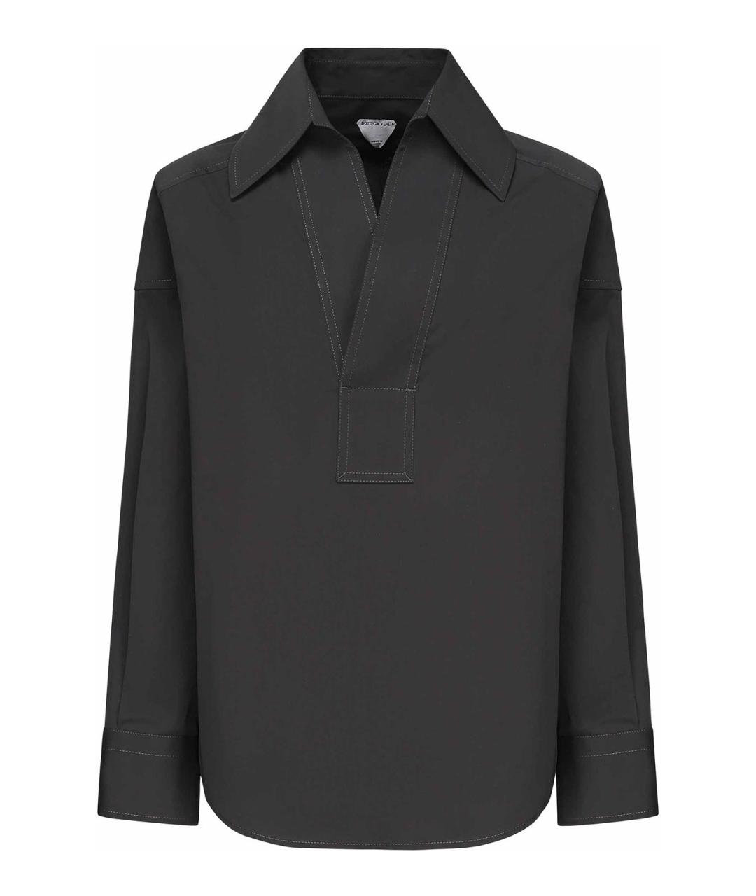 BOTTEGA VENETA Серая хлопковая рубашка, фото 1