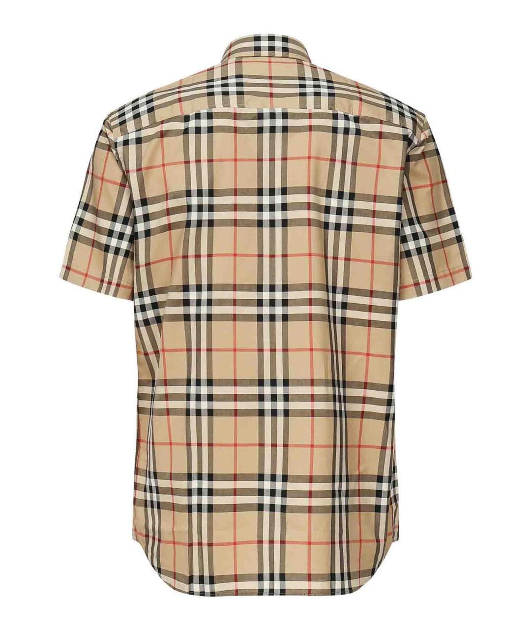 BURBERRY Бежевая хлопковая классическая рубашка, фото 3
