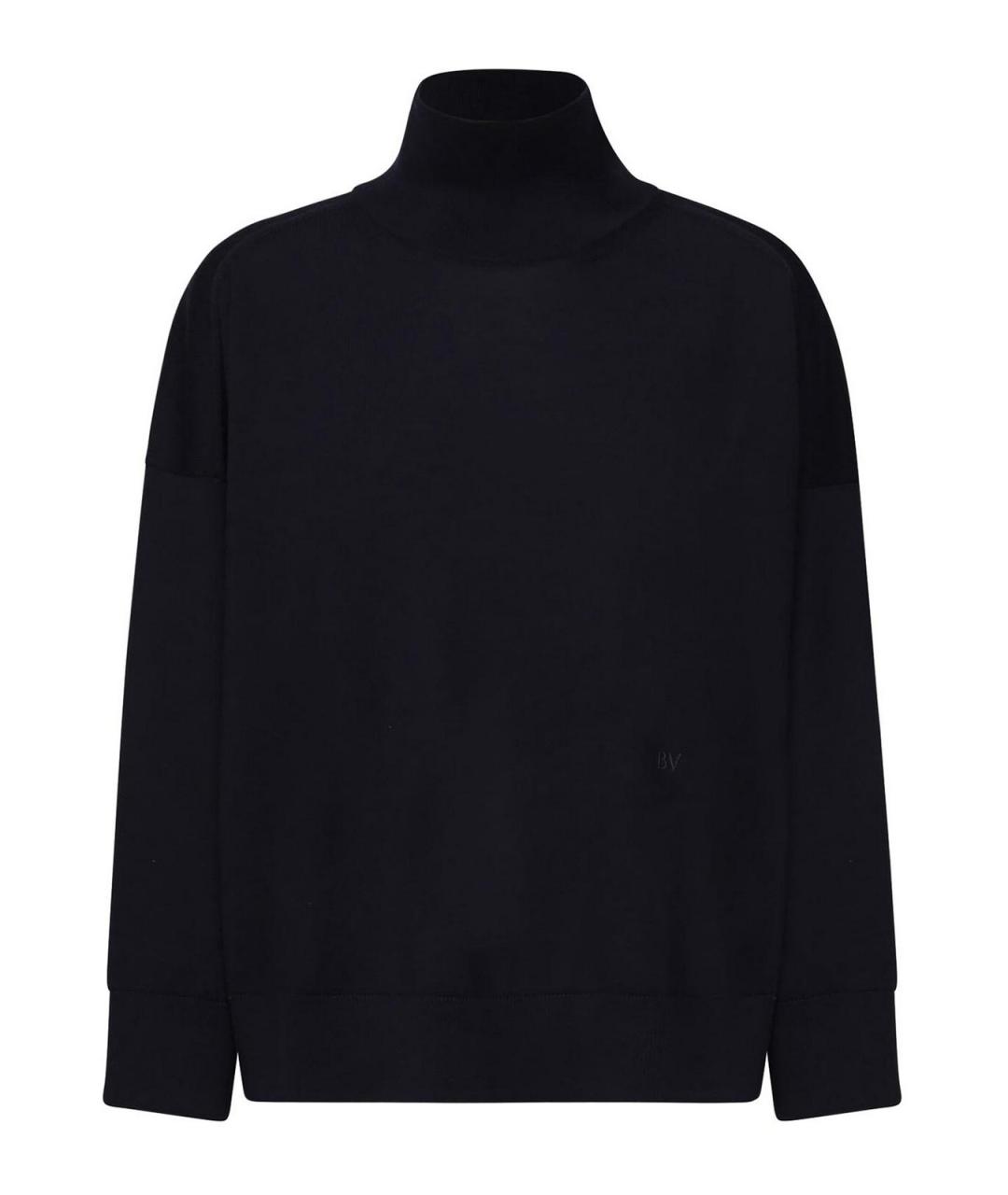 BOTTEGA VENETA Темно-синий шерстяной джемпер / свитер, фото 1