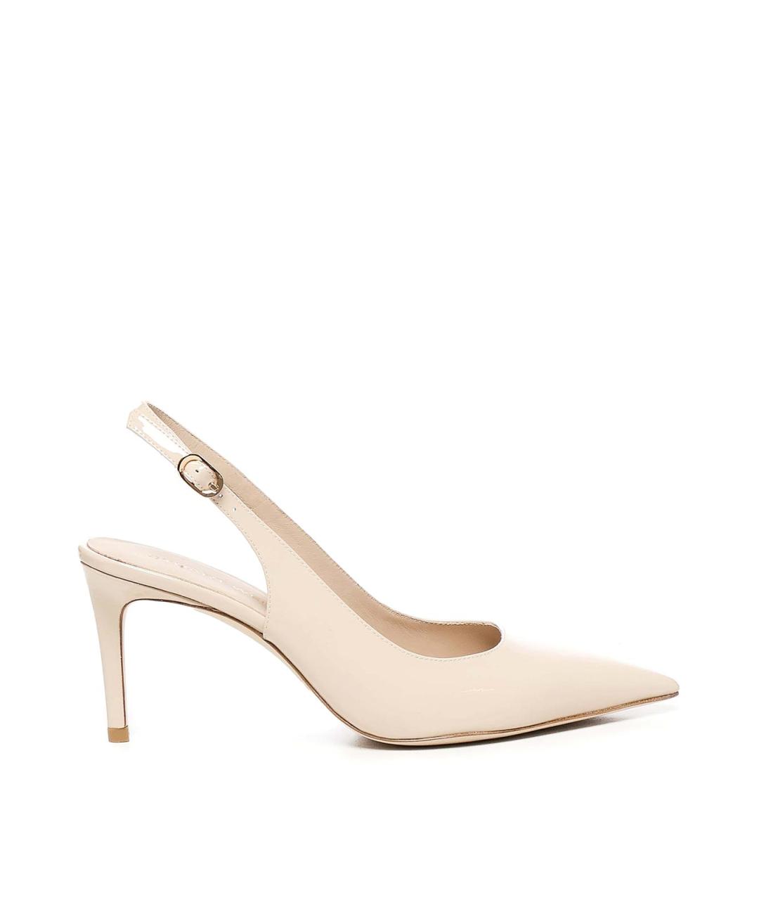 STUART WEITZMAN Бежевые кожаные туфли, фото 1