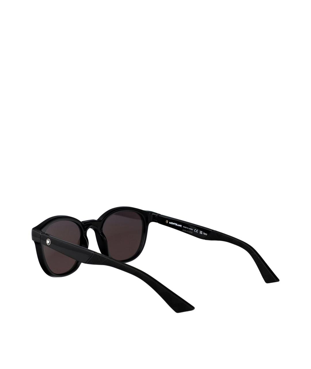 MONTBLANC Черные пластиковые солнцезащитные очки, фото 4