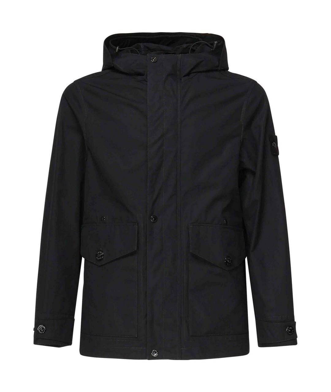 STONE ISLAND Черная хлопковая куртка, фото 1