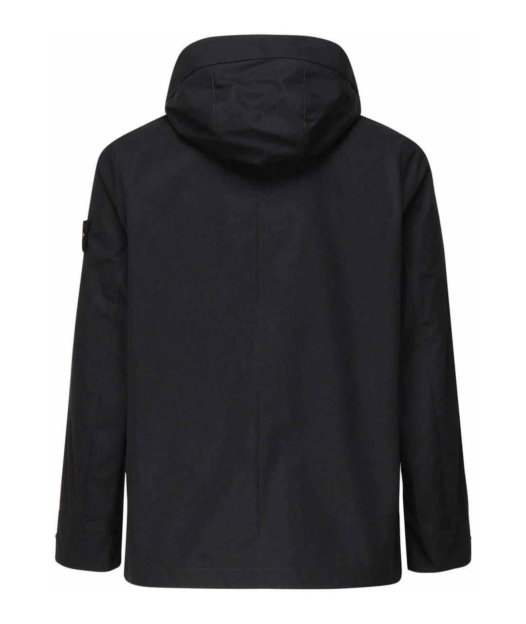 STONE ISLAND Черная хлопковая куртка, фото 2
