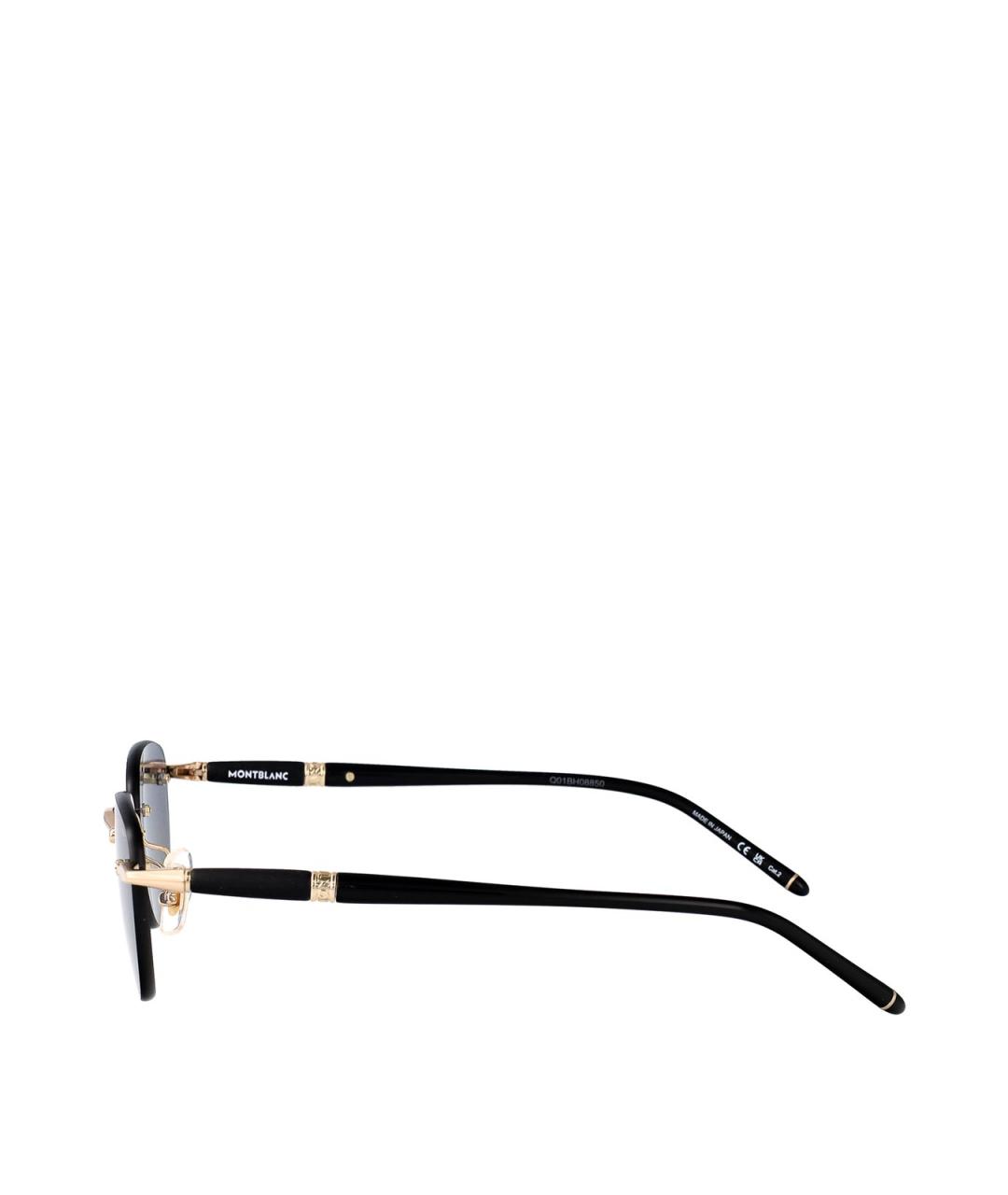 MONTBLANC Золотые металлические солнцезащитные очки, фото 3
