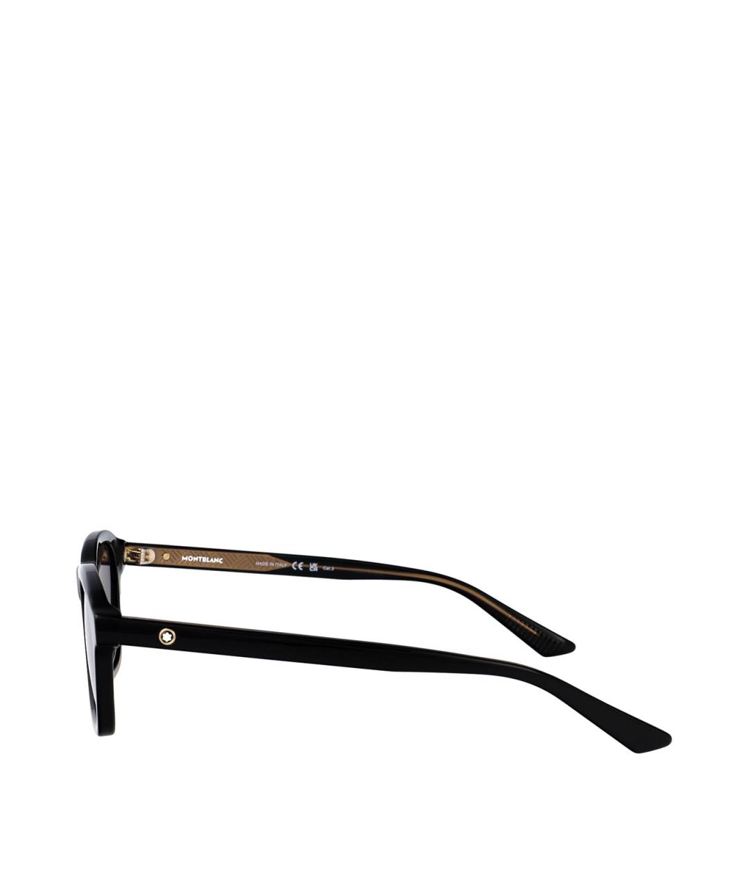 MONTBLANC Черные пластиковые солнцезащитные очки, фото 3