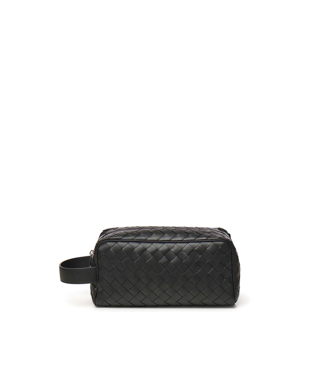 BOTTEGA VENETA Черная кожаная барсетка, фото 1