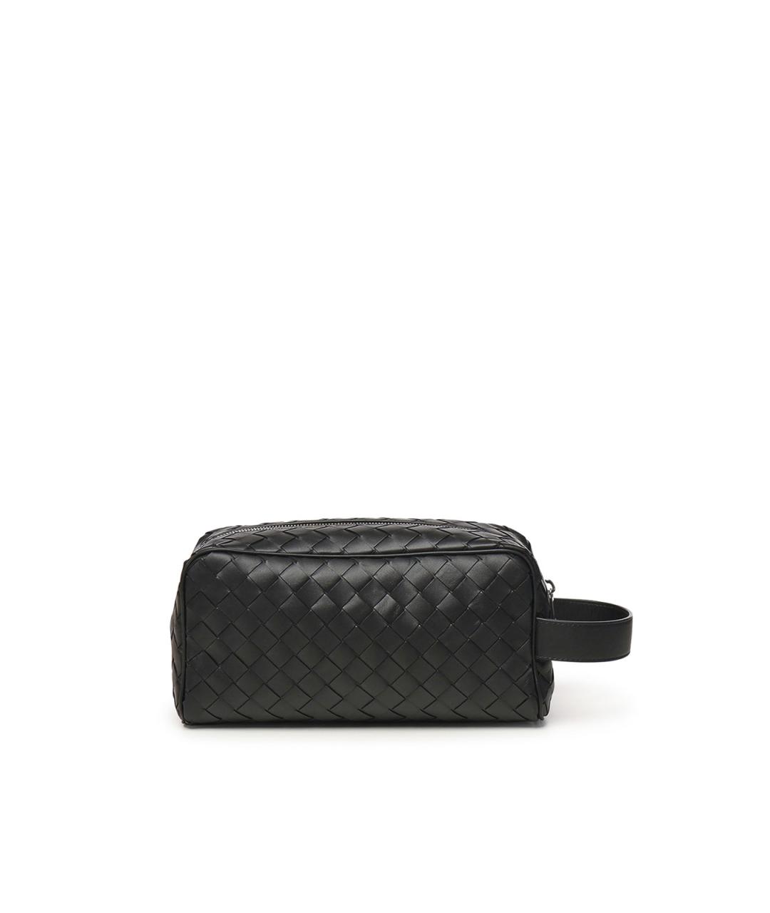 BOTTEGA VENETA Черная кожаная барсетка, фото 3