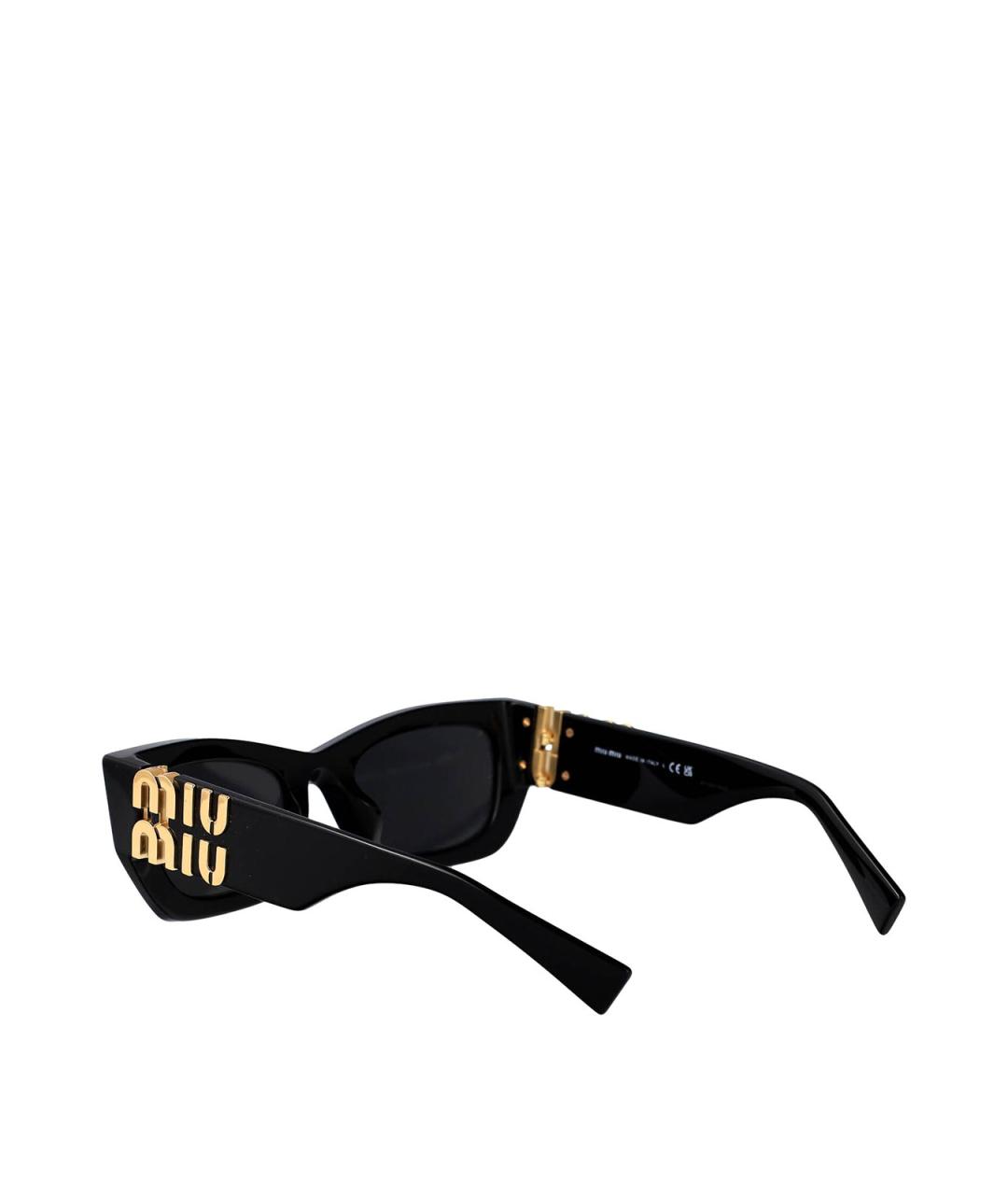 MIU MIU Черные пластиковые солнцезащитные очки, фото 4