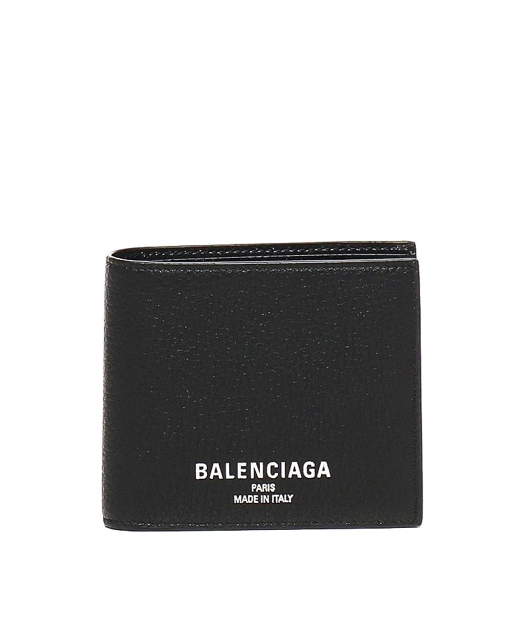BALENCIAGA Черный кожаный кошелек, фото 1
