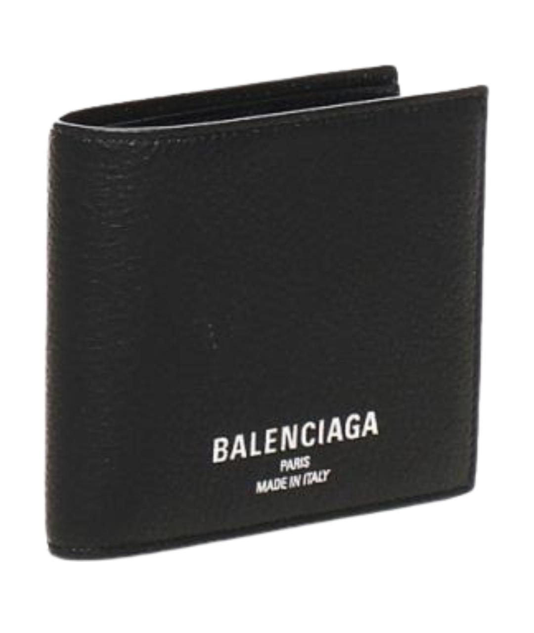 BALENCIAGA Черный кожаный кошелек, фото 2