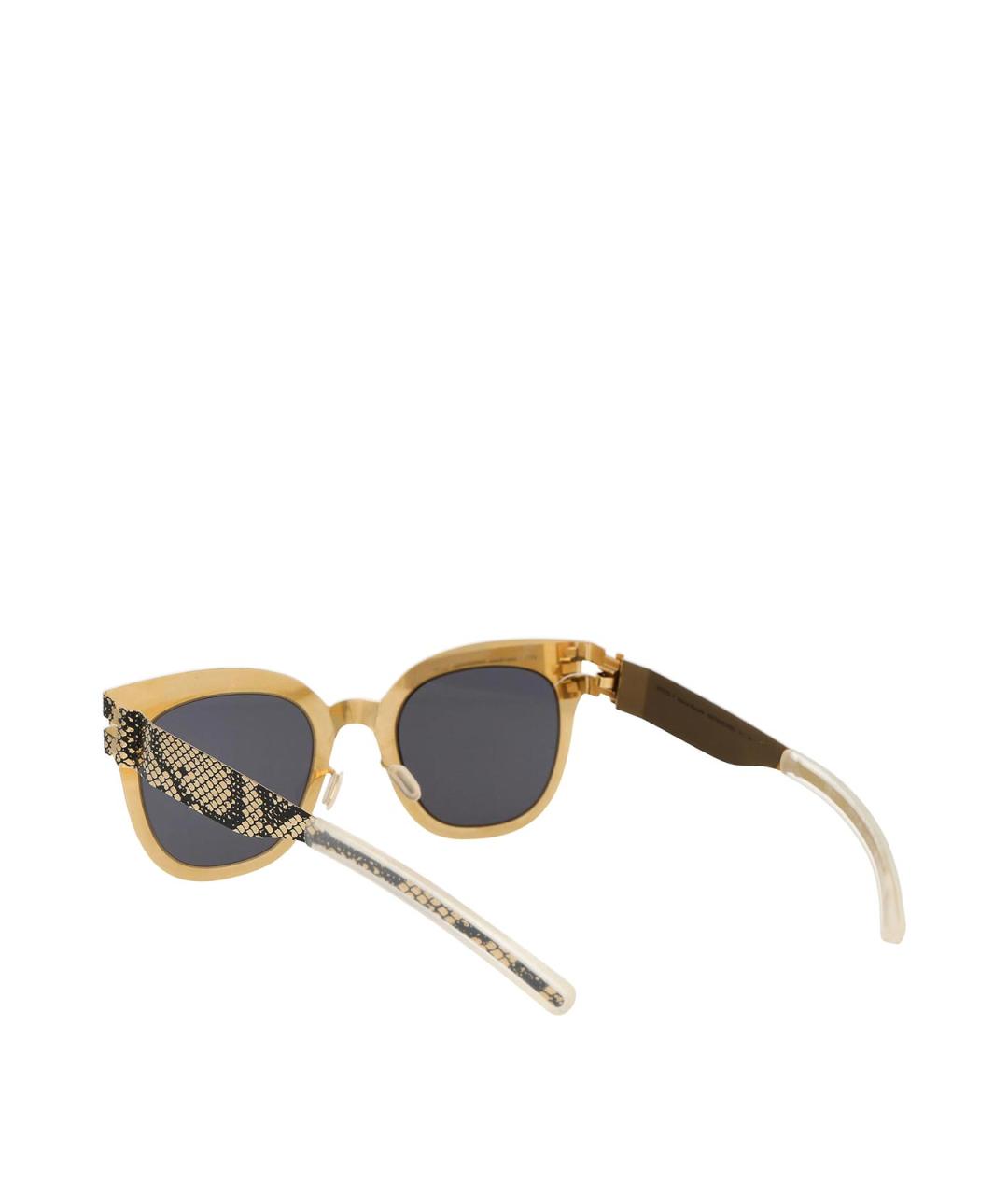 MYKITA Бежевые металлические солнцезащитные очки, фото 4