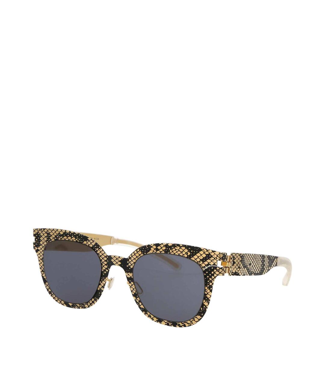 MYKITA Бежевые металлические солнцезащитные очки, фото 2