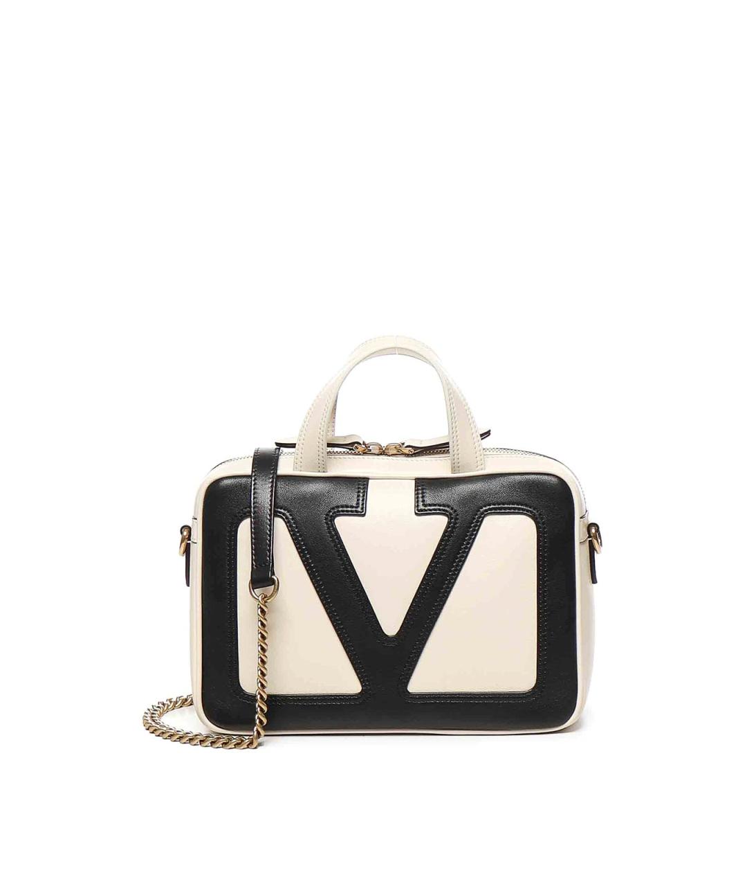 VALENTINO Белая кожаная сумка тоут, фото 1