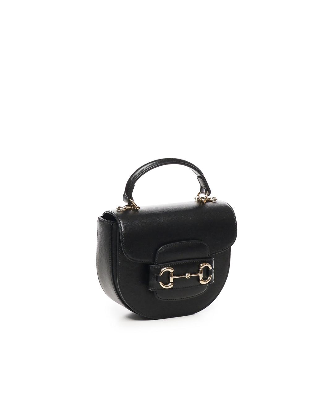 GUCCI Черная кожаная сумка через плечо, фото 3