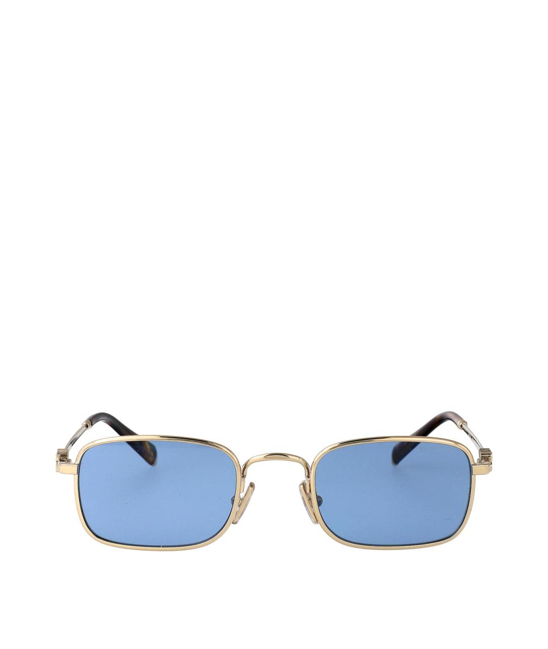 MIU MIU Золотые металлические солнцезащитные очки, фото 1