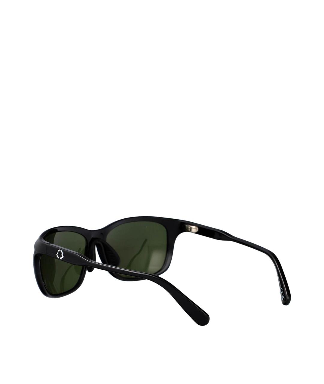 MONCLER Черные пластиковые солнцезащитные очки, фото 4