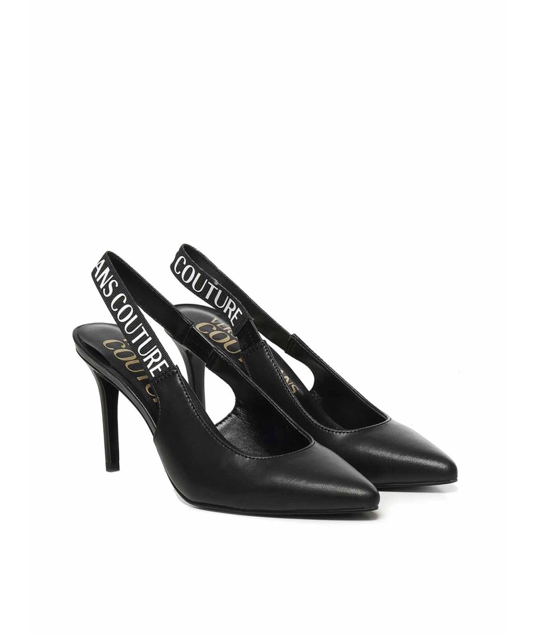 VERSACE JEANS COUTURE Черные кожаные туфли, фото 2
