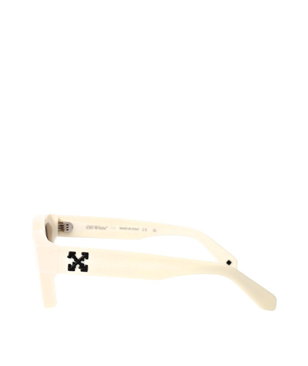 OFF-WHITE Белые пластиковые солнцезащитные очки, фото 3