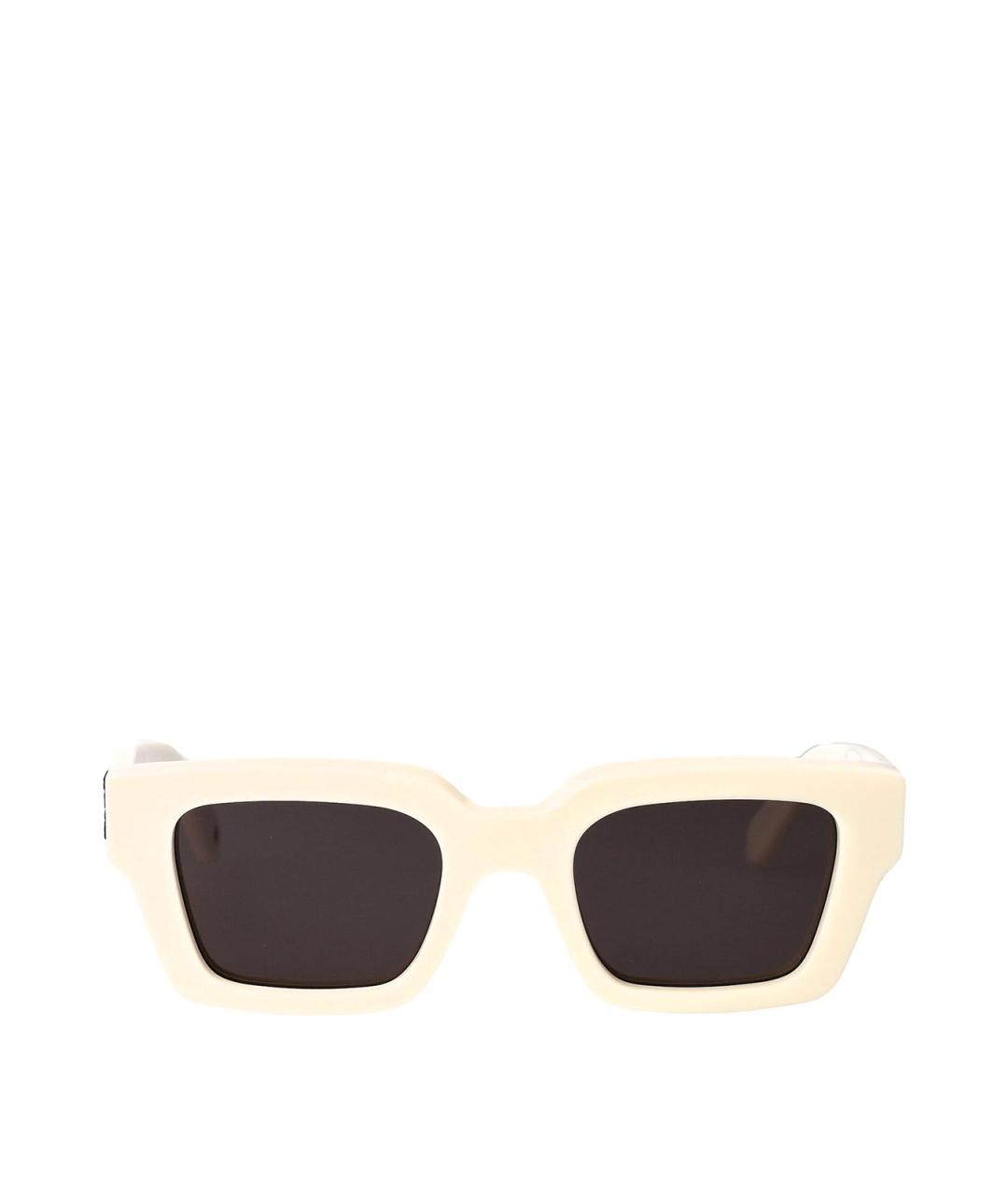 OFF-WHITE Белые пластиковые солнцезащитные очки, фото 1