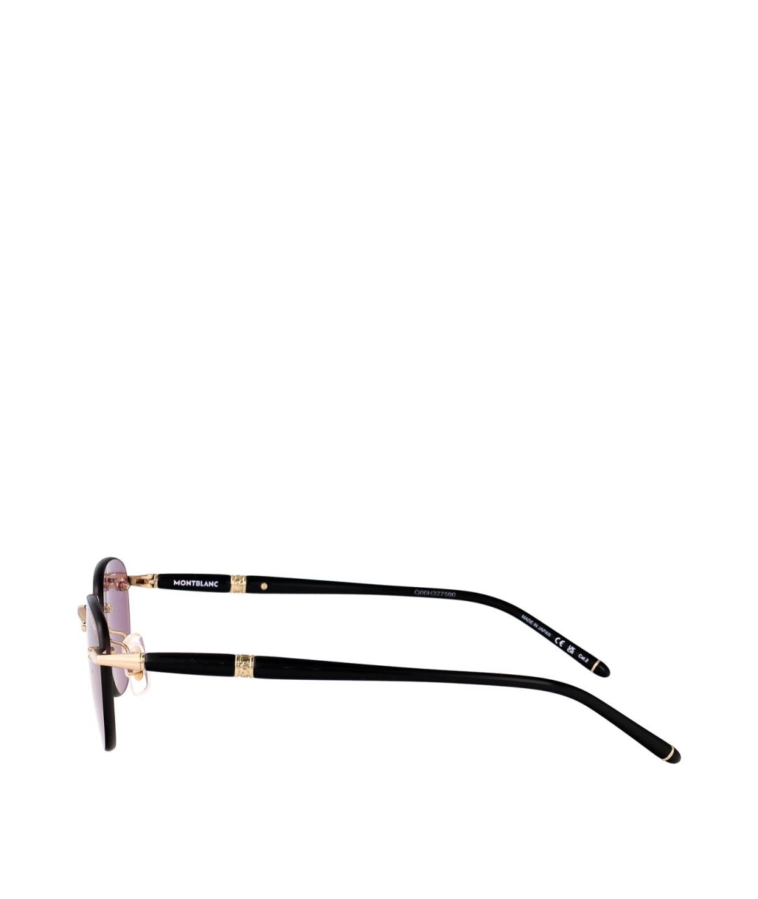 MONTBLANC Золотые металлические солнцезащитные очки, фото 3