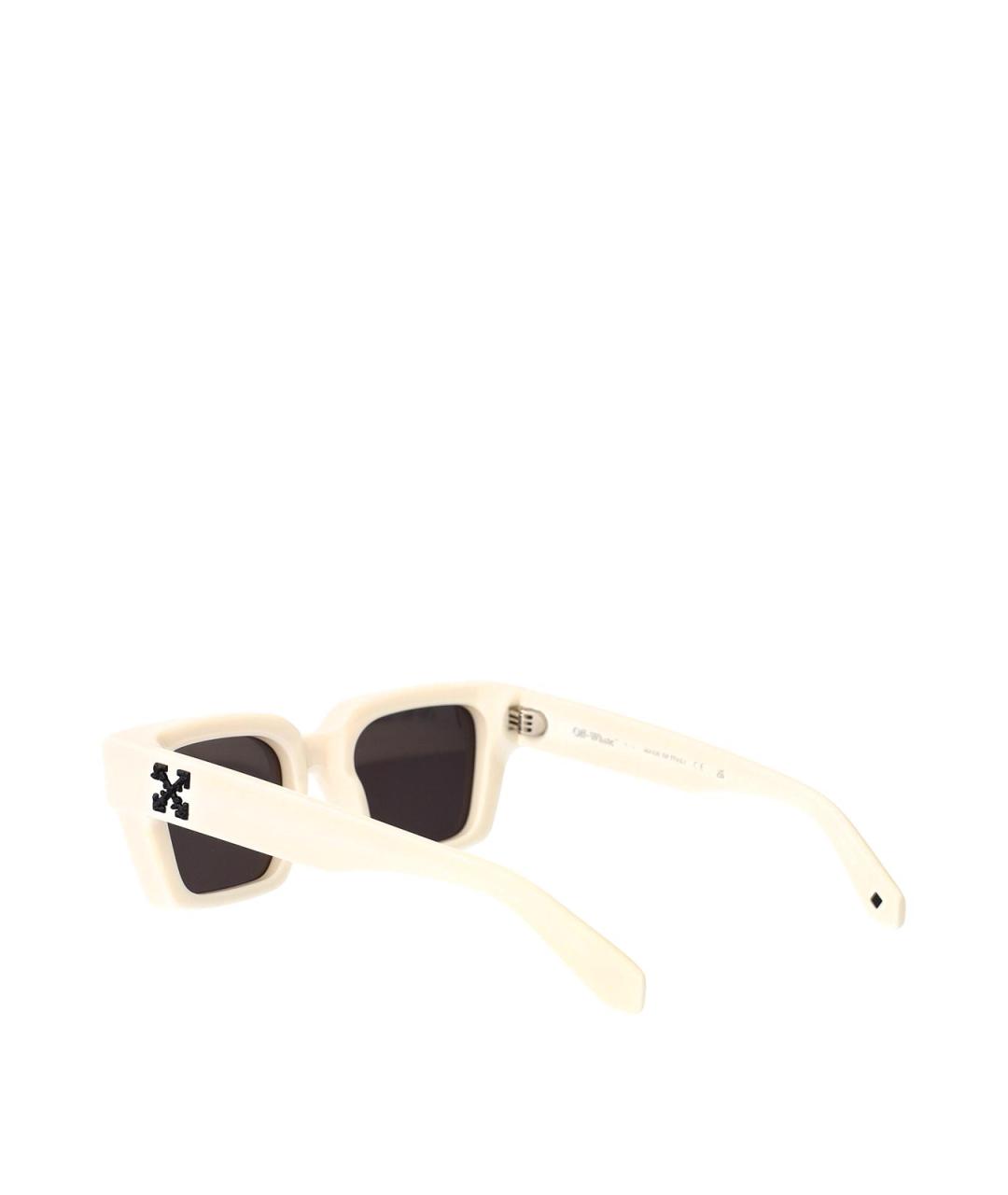 OFF-WHITE Белые пластиковые солнцезащитные очки, фото 4