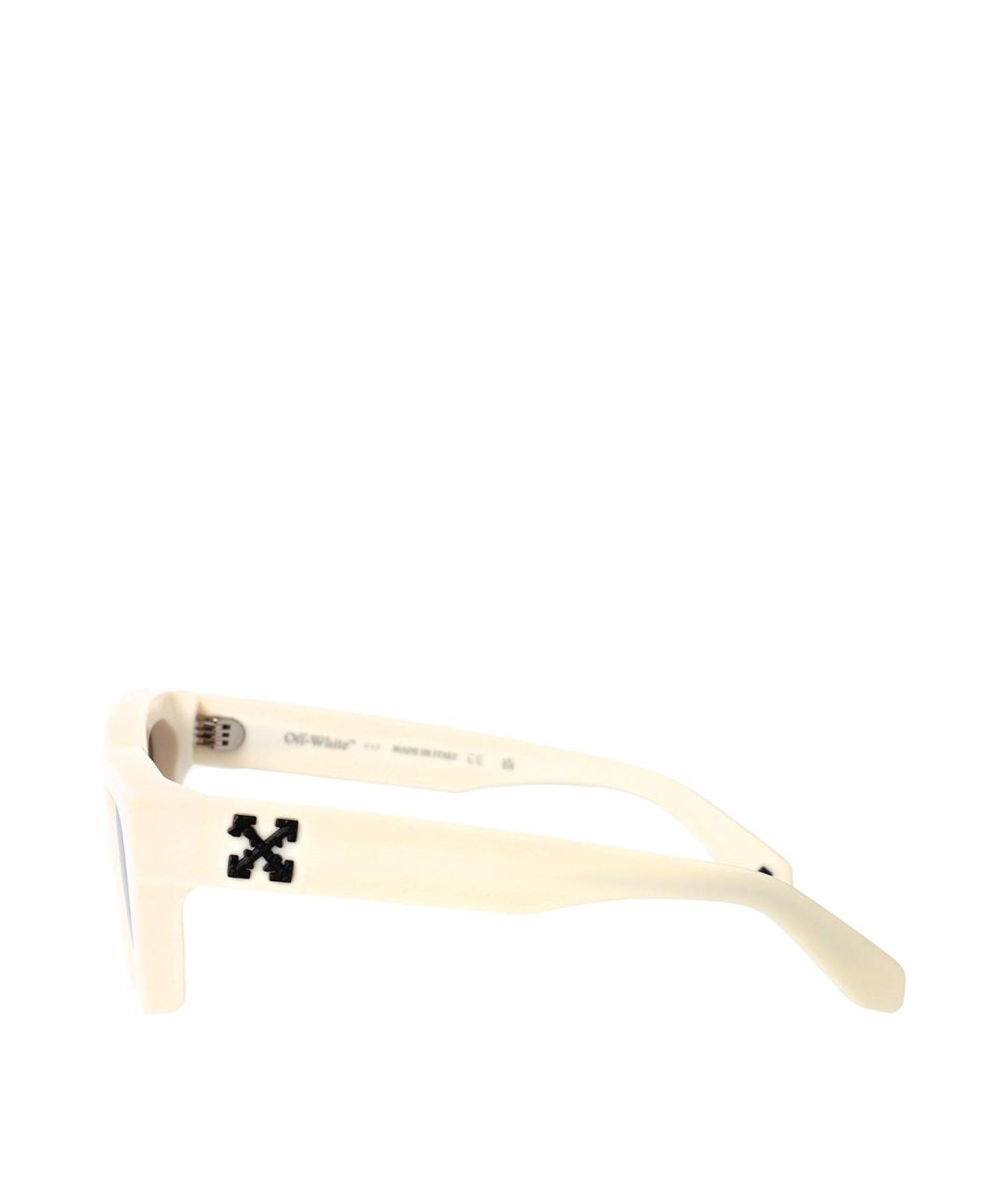 OFF-WHITE Белые пластиковые солнцезащитные очки, фото 3