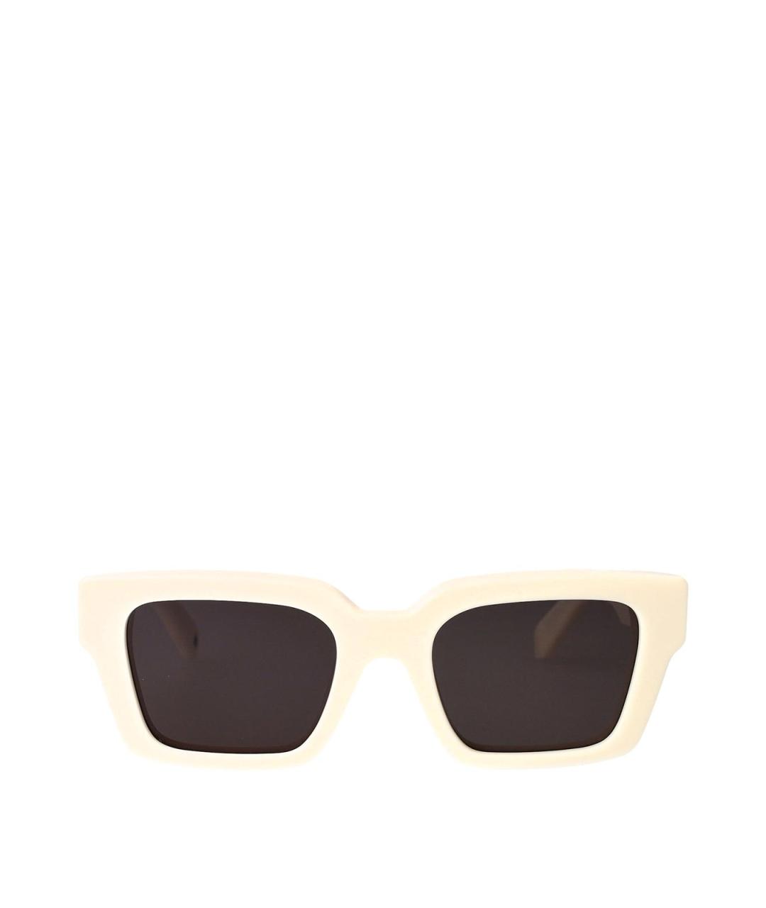 OFF-WHITE Белые пластиковые солнцезащитные очки, фото 1