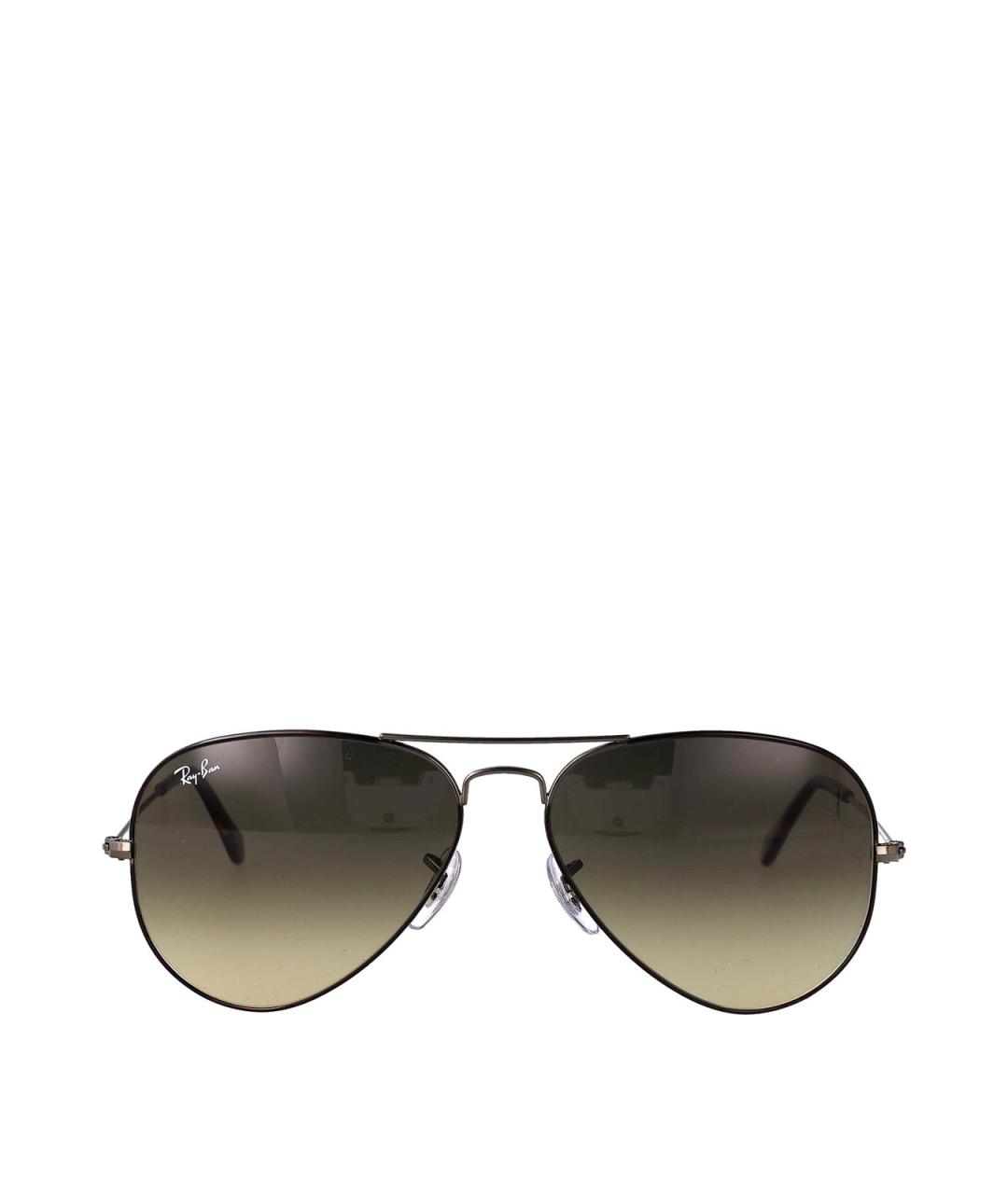 RAY BAN Коричневые металлические солнцезащитные очки, фото 1
