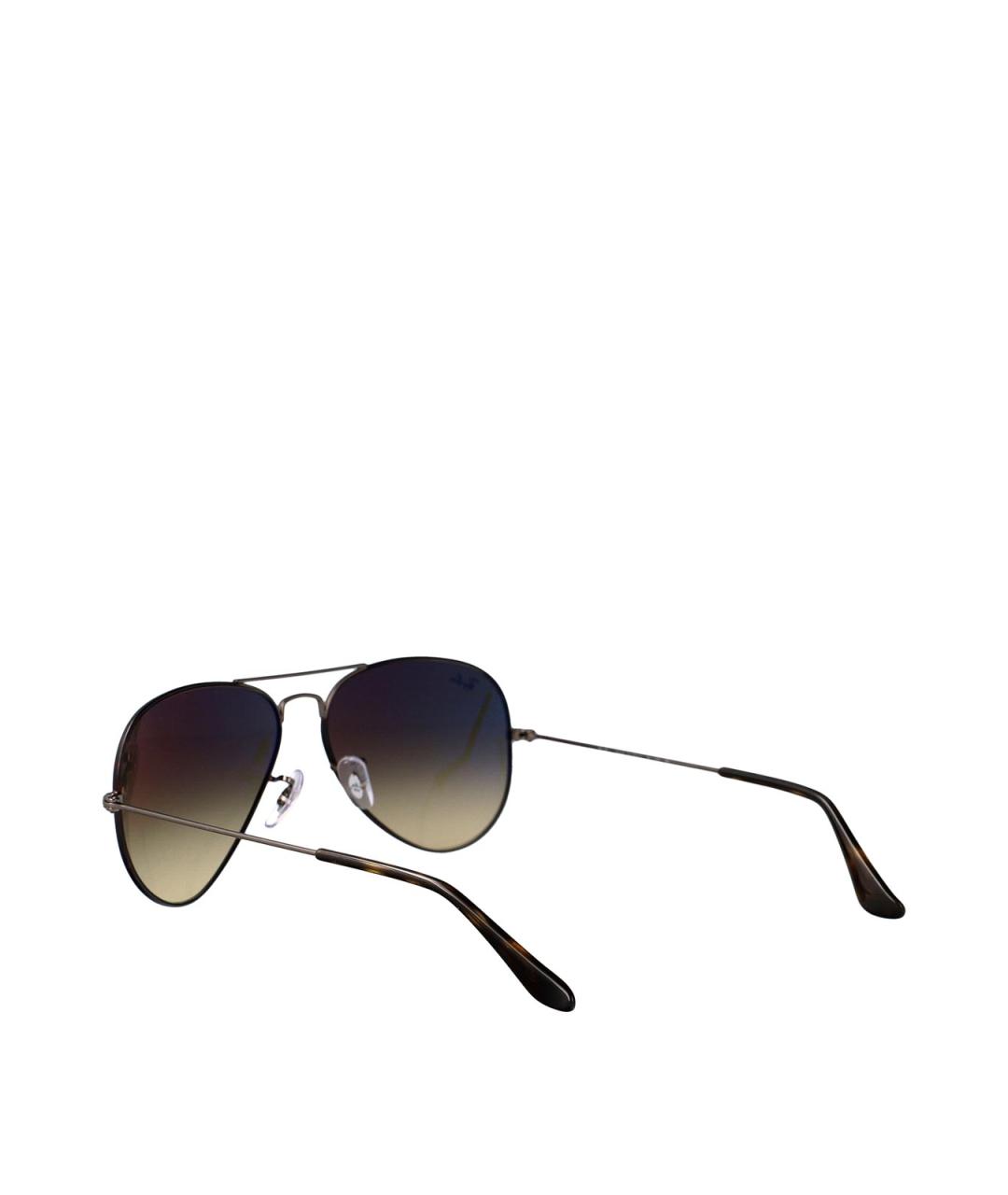 RAY BAN Коричневые металлические солнцезащитные очки, фото 4