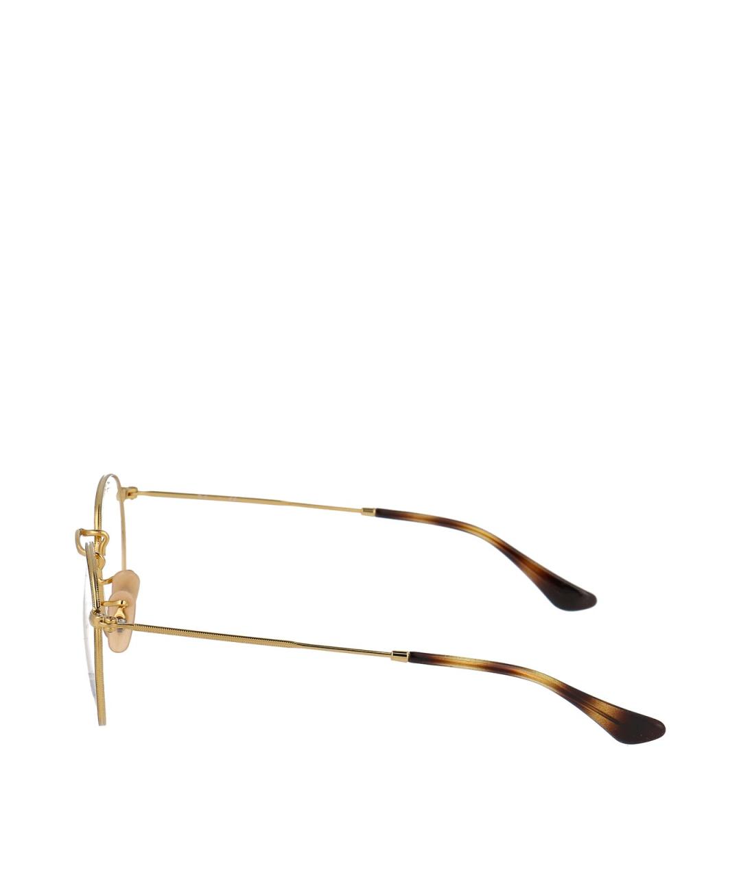 RAY BAN Коричневые металлические солнцезащитные очки, фото 3