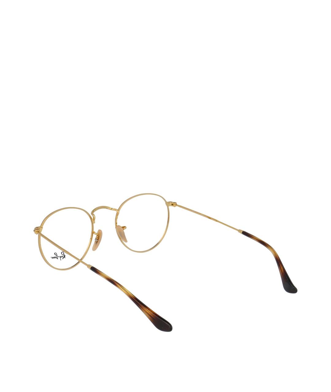 RAY BAN Коричневые металлические солнцезащитные очки, фото 4