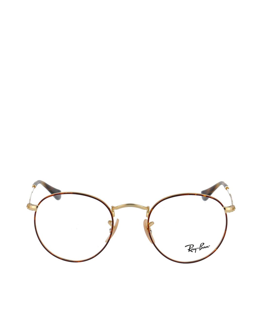 RAY BAN Коричневые металлические солнцезащитные очки, фото 1