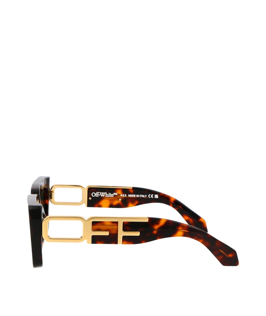 OFF-WHITE Коричневые пластиковые солнцезащитные очки, фото 3