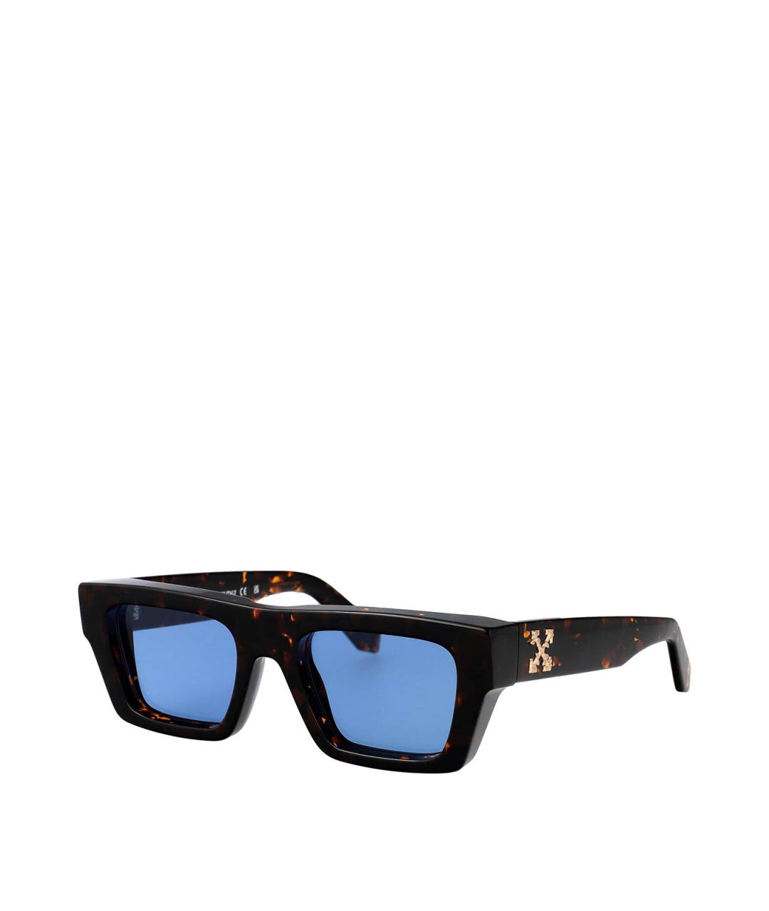 OFF-WHITE Коричневые пластиковые солнцезащитные очки, фото 2