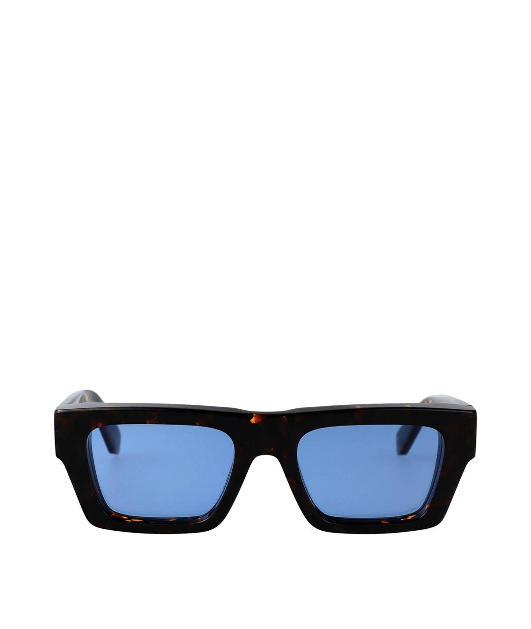 OFF-WHITE Коричневые пластиковые солнцезащитные очки, фото 1