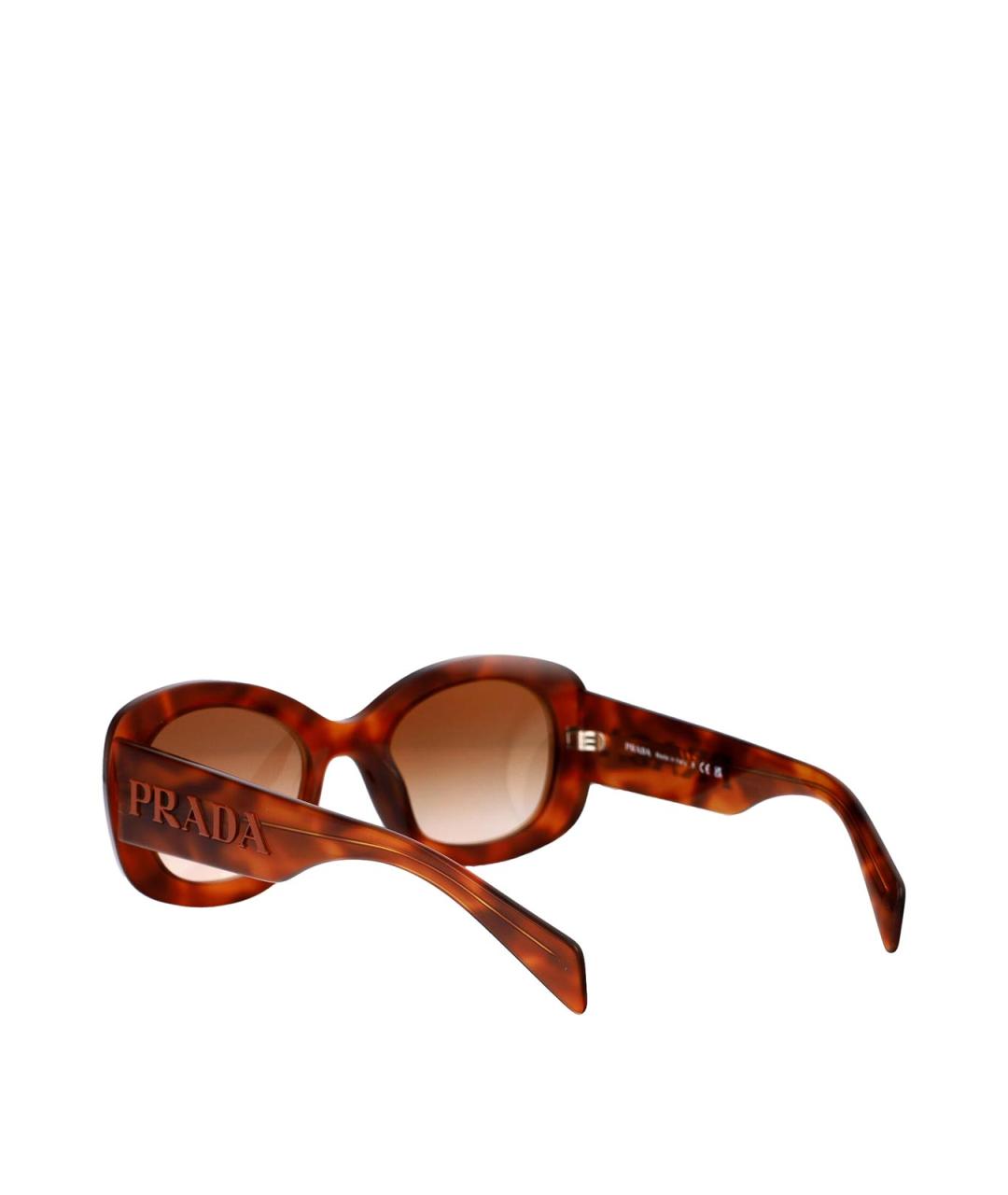 PRADA Коричневые солнцезащитные очки, фото 4