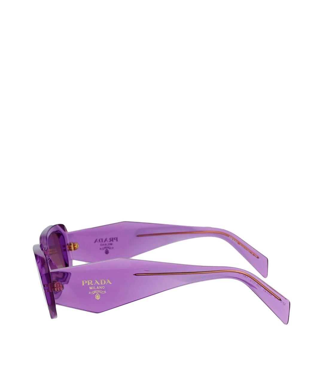 PRADA Фиолетовые пластиковые солнцезащитные очки, фото 3