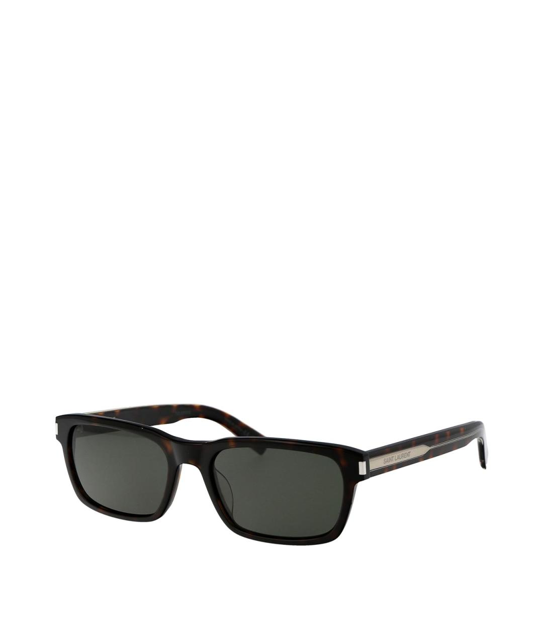 SAINT LAURENT Коричневые солнцезащитные очки, фото 2
