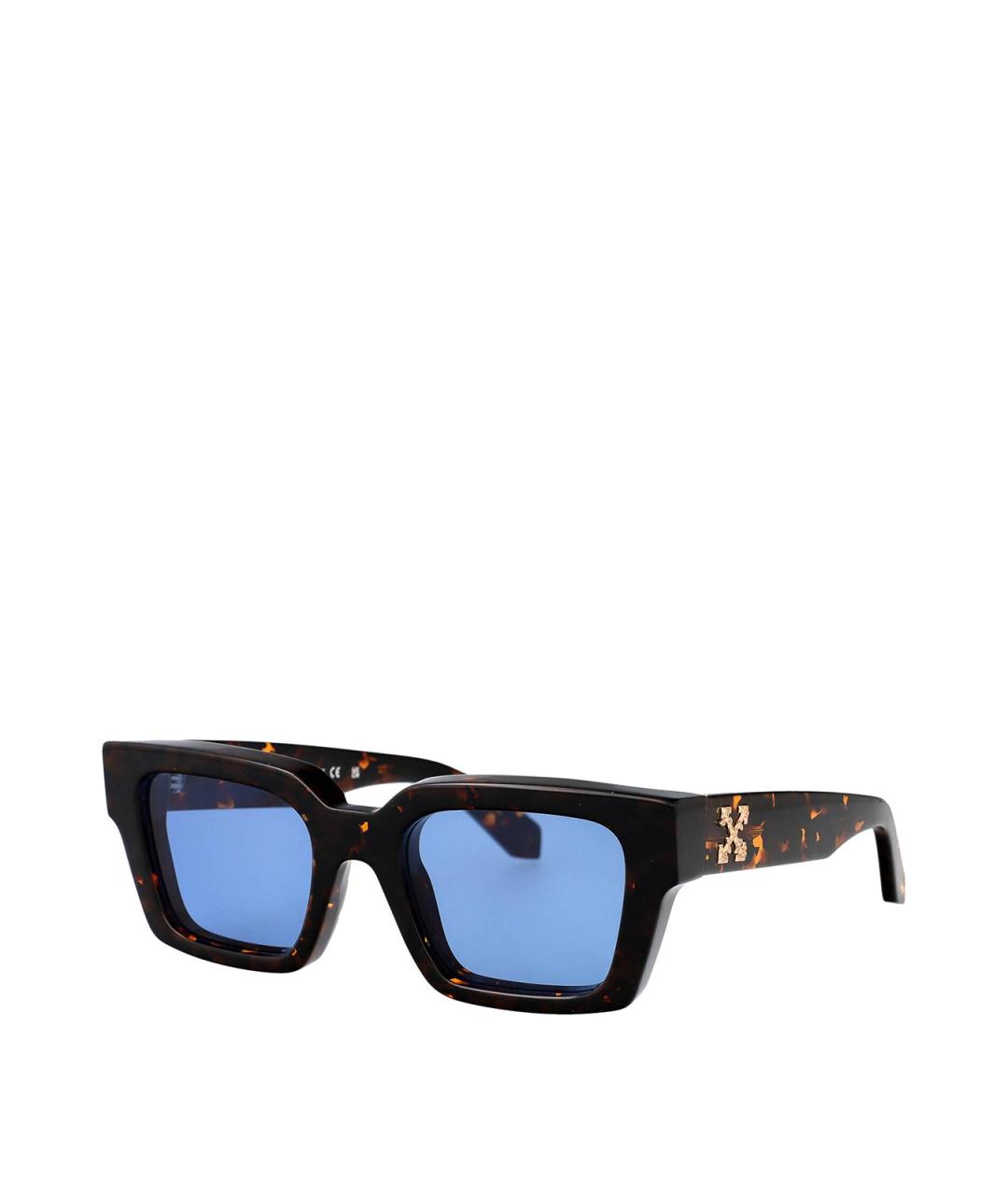 OFF-WHITE Коричневые пластиковые солнцезащитные очки, фото 2