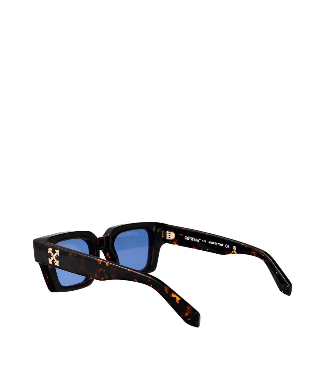 OFF-WHITE Коричневые пластиковые солнцезащитные очки, фото 4