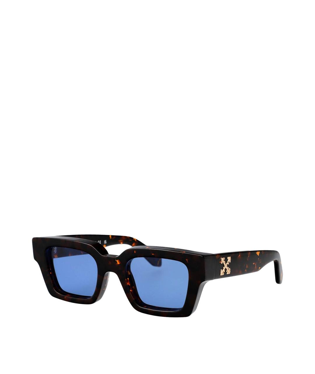 OFF-WHITE Коричневые пластиковые солнцезащитные очки, фото 2