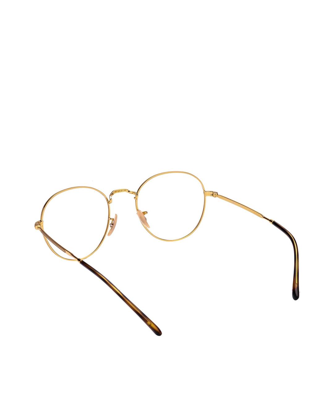 RAY BAN Коричневые металлические солнцезащитные очки, фото 4