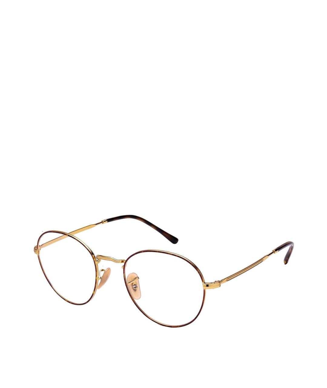 RAY BAN Коричневые металлические солнцезащитные очки, фото 2