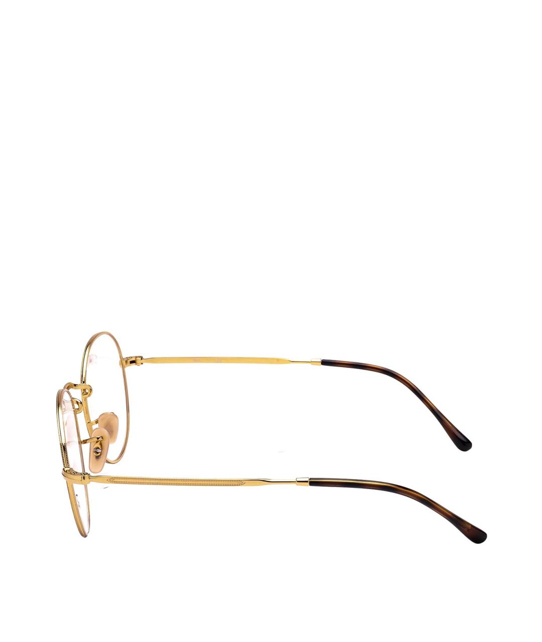 RAY BAN Коричневые металлические солнцезащитные очки, фото 3
