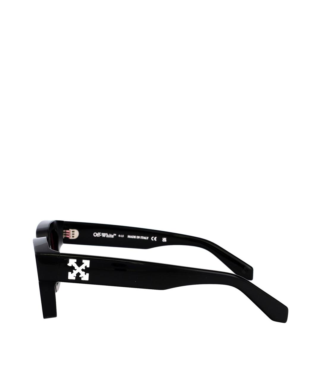 OFF-WHITE Черные пластиковые солнцезащитные очки, фото 3