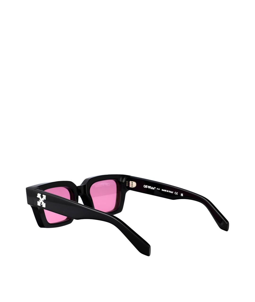 OFF-WHITE Черные пластиковые солнцезащитные очки, фото 4