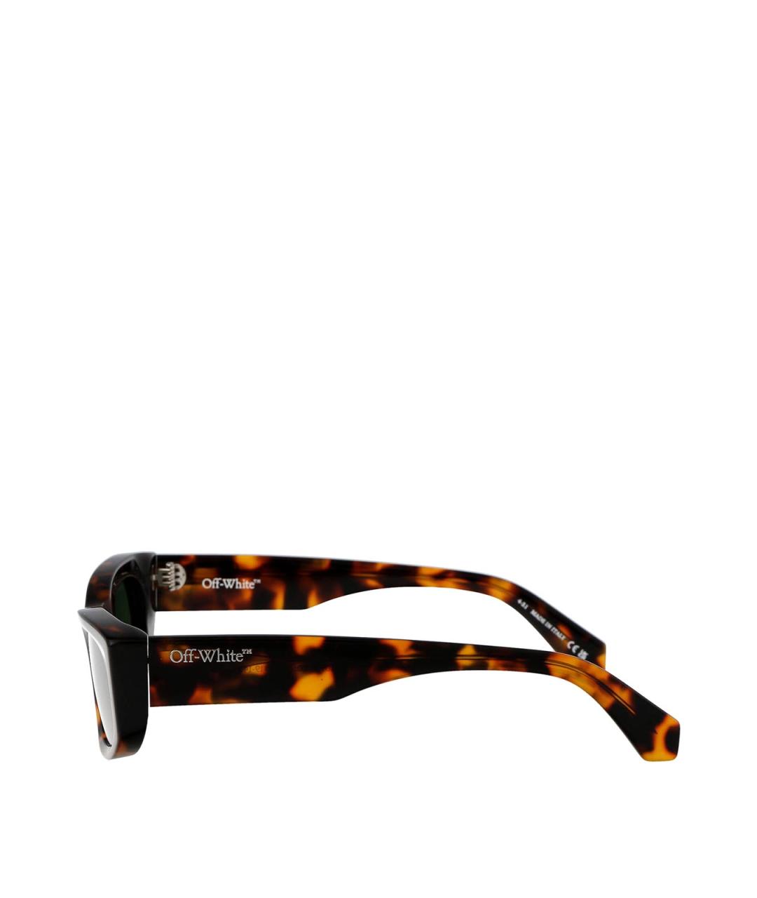 OFF-WHITE Коричневые пластиковые солнцезащитные очки, фото 3