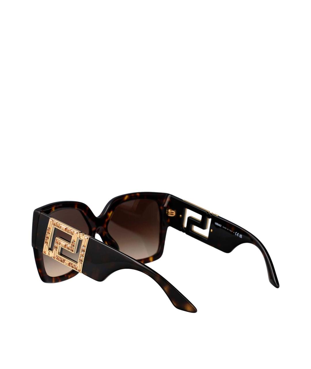 VERSACE Коричневые солнцезащитные очки, фото 4